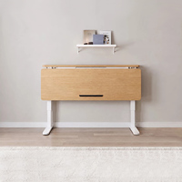 Bureau électrique réglable en hauteur, poste de travail informatique en bois, pliable à 90 degrés, gain de place, table d'étude pour la maison et le bureau