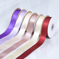 Ruban en satin uni de 1,5 cm, prêt à l'emploi, personnalisé, 100 % polyester, double face, effet soie, pour emballage d'accessoires