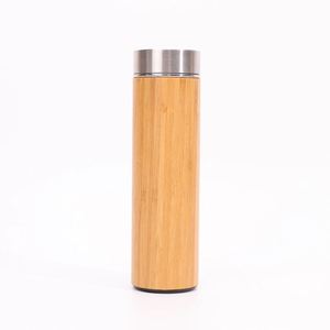 350Ml/450Ml 500Ml Bpa Free Custom Stainless Steel Thermal Bamboo Insulated Thermos Flask Water Bottle With <b>Tea</b> <b>Infuser</b> - Product Image 4