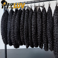 Wig rambut manusia keriting Burma alami tanpa lem, untuk wanita kulit hitam, mudah dipakai, sudah dirapikan, mudah dipasang, wig setengah kepala yang dapat dibalik.