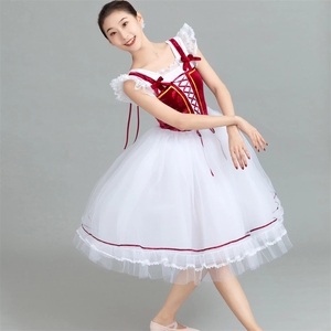 Costume de <span class=keywords><strong>danse</strong></span> <span class=keywords><strong>classique</strong></span> en velours avec petit nœud pour spectacle, fête, princesse, <span class=keywords><strong>danse</strong></span> lyrique - Product Image 2