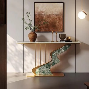 Luxury Modern Rock Board Entrance <b>Console</b> <b>Table</b> Minimal Creative Wall Decor End <b>Table</b> for Living Room Villa Hotel - Product Image 5