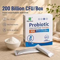 Poudre de boisson probiotique en sachets individuels, supplément prébiotique pour le bien-être digestif, marque privée, fabrication OEM ODM, vente en gros