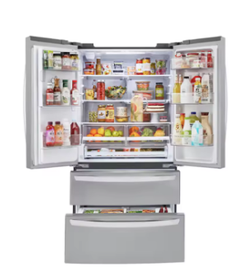 Thermoelectric 4-Door 36in Smart Auto-Defrost AIR COOLING <b>Refrigerator</b> 27.8cu.ft Capacity Stainless Steel Construction - Product Image 4
