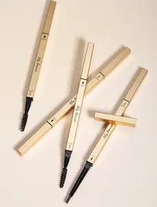 Wholesale Double Head Non-smudging Waterproof And Sweatproof Triangle Small Gold Bar Eyebrow Pencil