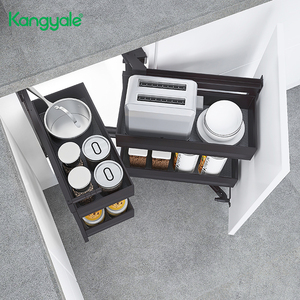 KYL MLK0205L-esquina mágica para armario de frutas y verduras, cesta de almacenamiento extraíble, cesta esquinera mágica para <span class=keywords><strong>Cocina</strong></span> - Product Image 2