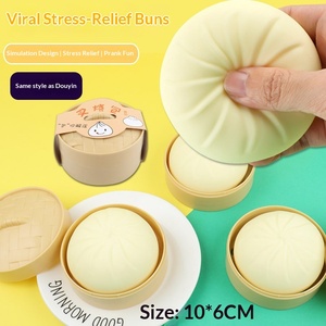 Jouet anti-stress à décompresser en forme de petit pain vapeur, style TikTok, populaire sur internet, à rebond lent - Product Image 6