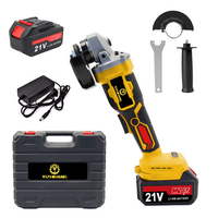 Machine électrique sans fil, sans balais, 21V, batterie 10000 tr/min, meuleuse d'angle électrique pour la rosée