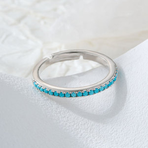 Minimalist Zircon Open Ring Pave Setting Daily Wear Unisex Fashion Jewelry Index Finger Ring - Product Image 4