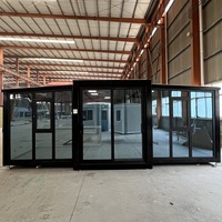 Maison conteneur préfabriquée sur mesure à double aile 20ft 40ft respirante 3 chambres en acier extensible Villa préfabriquée pour l'extérieur