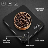 Timbangan Dapur Digital Mini USB-c Isi Ulang 3kg Dengan Fungsi Timer Otomatis Timbangan Kopi Tetes