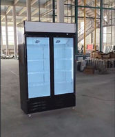 Lemari Pendingin Display Tegak 300L Laris Manis, Kulkas Showcase Elektrik Murah, Pendingin Minuman & Es Krim, Freezer Display
