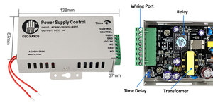 Bộ Đọc Vân Tay Ngoài Trời 1000 Người Dùng, Hệ Thống Kiểm Soát Ra Vào Cửa Bằng Vân Tay Sinh Trắc Học RFID 10 Thẻ Bộ Đổi Nguồn 12V 3A - Product Image 4
