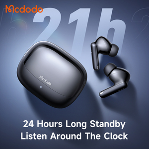 سماعات أذن وسماعات Mcdodo 004 TWS الصوت الجيد مع ميكروفون LED سماعة أذن لاسلكية مستقرة للاتصال بدقة عالية BT5.3 مع حافظة