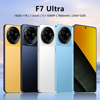 Smartphone 5G Baru 2026 F8 Ultra 16G+1TB Penjualan Panas Pabrik Versi Global Kamera Depan 78MP Kamera Belakang 108MP Android LTE