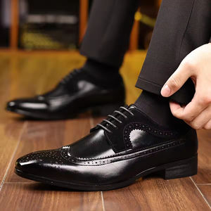 Zapatos de Vestir Casuales de Negocios para Hombre, Hechos a Mano con Cuero Vacuno Genuino de Alta Calidad, Impermeables, Ligeros, Transpirables y Antideslizantes con Cordones - Product Image 4