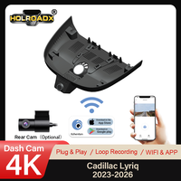 Caméra de tableau de bord Holroadx avant 4K et arrière 1080P avec vision nocturne et capteur G pour Cadillac Lyriq 2023-2026, application gratuite, Wi-Fi