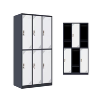 Meubles de dortoir Casier en acier à 6 portes Armoire de rangement pour vêtements du personnel de gymnastique Armoire verrouillable