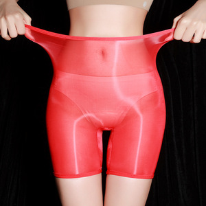 Transparent Ultra Thin Sexy Panties Mid Rise Seamless Nylon Women's Boxer Briefs Red Solid Color - Product Image 4