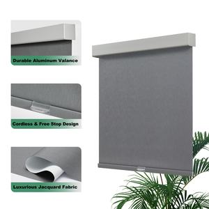 Oscurecimiento de la habitación Sala de estar Enrollar persianas enrollables manuales Cortina, persianas enrollables turcas Material Cortinas opacas - Product Image 3