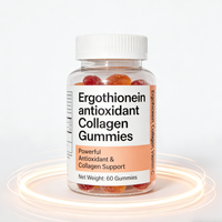 Capsules de collagène antioxydant à l'ergothionéine de Ganoderma, sans sucre, en flacon, pour une peau lisse
