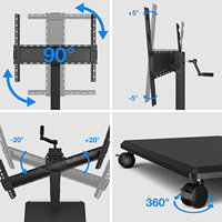 Support de télévision universel inclinable pour téléviseurs de 42 à 75 pouces, VESA max 600x500, acier et MDF robustes, style moderne, garantie 5 ans
