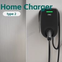 Station de recharge pour véhicules électriques NECS Type 2 7kW 32A AC avec RFID, boîtier en plastique, modèle compact 3002, Plug&Play, nouvelle pour la maison et le garage
