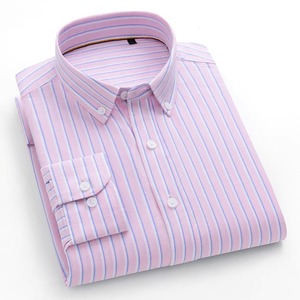 Camicie Casual Estive da <span class=keywords><strong>Uomo</strong></span> 2025 in Twill 100% Cotone, Doppio Petto, Colletto con Bottoni, Eco-Friendly, Senza Stiratura, Anti-Piega, Traspiranti - Product Image 4