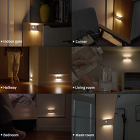 Nouveau design protection des yeux corps humain capteur de mouvement veilleuses intelligentes lampe murale LED portable intérieur déplacer toilette veilleuse