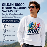 Sweat-shirt col rond unisexe en molleton épais 270 GSM 8 oz Style 18000 – Pull vierge en molleton mélangé