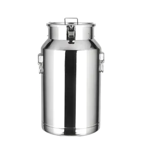 Stainless Steel Milk Container Keg Milk Barrel Shipping Can Airtight Milk Bucket With Lock