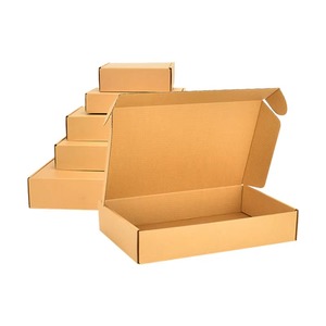 Boîte en carton ondulé chocolat, emballage pliable recyclable pour l'expédition et la vente au détail - Product Image 1