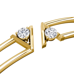 Ensemble de bijoux pour femmes Gemnel Tendy en argent 925, géométrique, en forme de V, avec zircone taille ronde - Product Image 5