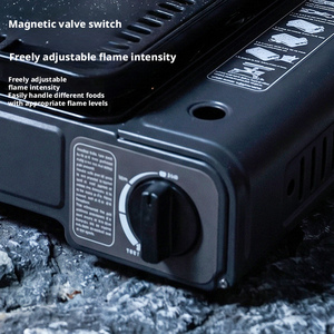 Juego de Cocina Portátil para Acampar al Aire Libre, Estufa de <span class=keywords><strong>Butano</strong></span> Integrada de Alta Potencia con Plancha para Asar, Ideal para Viajes de Barbacoa - Product Image 3