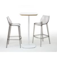Tavolo Alto BLOOM Design BL00B Bianco/Nero per Interni, Casa, Caffè, Ristorante, Cantina, Eventi, Spazi Commerciali