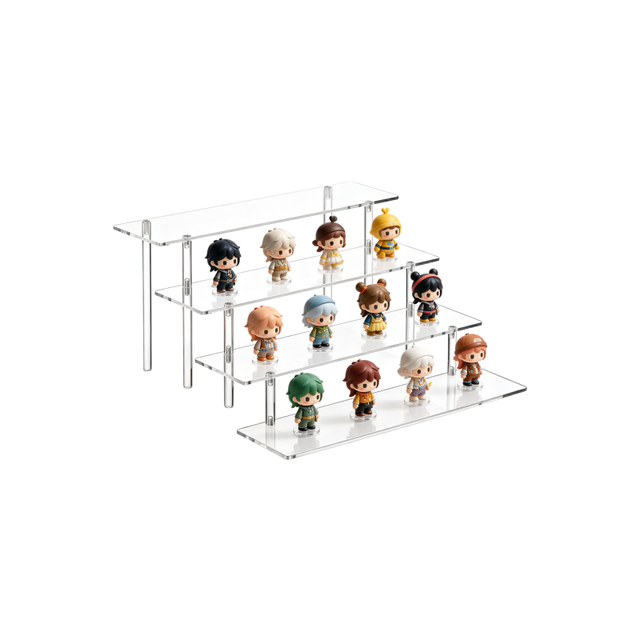 4 Tier Acrylic Perfume Organizer Stand, Clear Display Risers for Perfume Cosmetic Skincare Dessert Display, Cupcake Stand Holder