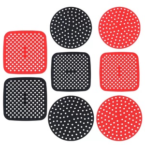 Silicone Baking Mat Air Fryer Liner Red Black Nonstick Oven Safe For Baking Cooking Kitchen Use - Product Image 2