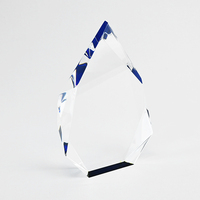 Trophées en acrylique en gros, plaques personnalisées avec logo, transparentes comme du cristal, pour événements professionnels