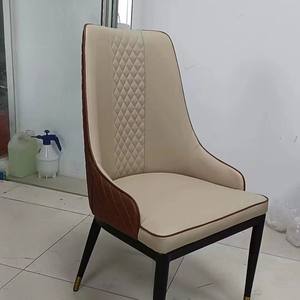 Silla de comedor tapizada de respaldo alto, estilo italiano de lujo, para el hogar, oficina, restaurante, hotel - Product Image 4