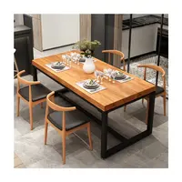 Nordic Luxury Modern Designs Round Oval Wooden Dining Table with Chair