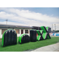 Ensemble de bunkers gonflables commerciaux pour paintball, obstacles tactiques en PVC étanches à l'air pour laser game et jeu de billes de gel
