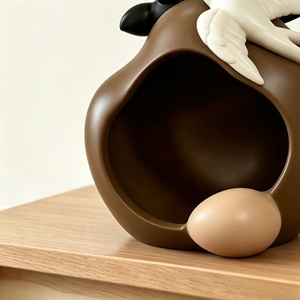 Sculpture en résine artisanale BZY, nid d'<span class=keywords><strong>oiseau</strong></span> abstrait, finition mate, hirondelles, décoration de bureau à domicile, vente en gros B2B, directement de l'usine - Product Image 6