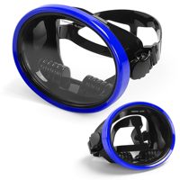 Équipement de plongée pour adultes, masque en verre trempé anti-buée, jupe ovale en silicone, plongée libre, ajustement confortable, logo clair