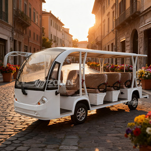 Elegante Autobús Turístico Eléctrico Abierto de Color Blanco, Vehículo de Transporte para Recorridos por Ciudades de Estilo Europeo - Product Image 2