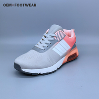 Chaussures de sport personnalisées pour hommes, fabriquées par des designers, en maille respirante et confortable, de couleur rose, pour la marche, la course et les activités sportives