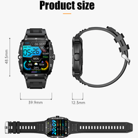 SENBONO KT71 Herren Smart Outdoor-Uhr OEM/ODM Kabelloses BT-Anrufsystem Herzfrequenzmesser IP68 Wasserdicht Langlebiger Schlaf-Tracker