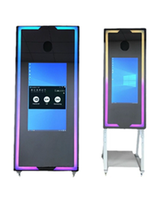 Machine de photomaton portable intelligente 65 pouces avec appareil photo reflex intégré, écran tactile, Wi-Fi/USB, en métal et verre trempé, pour auto-service