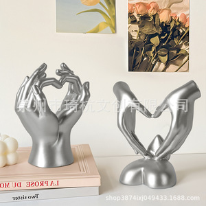เครื่องประดับเรซิ่นรูปหัวใจสองมือ สำหรับตกแต่งบ้าน ของขวัญงานศิลปะ - Product Image 3