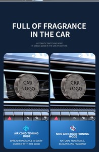 Round <strong>Car</strong> Vent Aromatherapy Clip Zinc Alloy Metal Gun Black Auto Air Freshener <strong>Diffuser</strong> with Fragrance Pill - Product Image 5