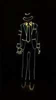 Michael Jackson LED Costume de danse avec fibre optique Halloween Robe de bal pour adultes pour discothèque DJ Stage